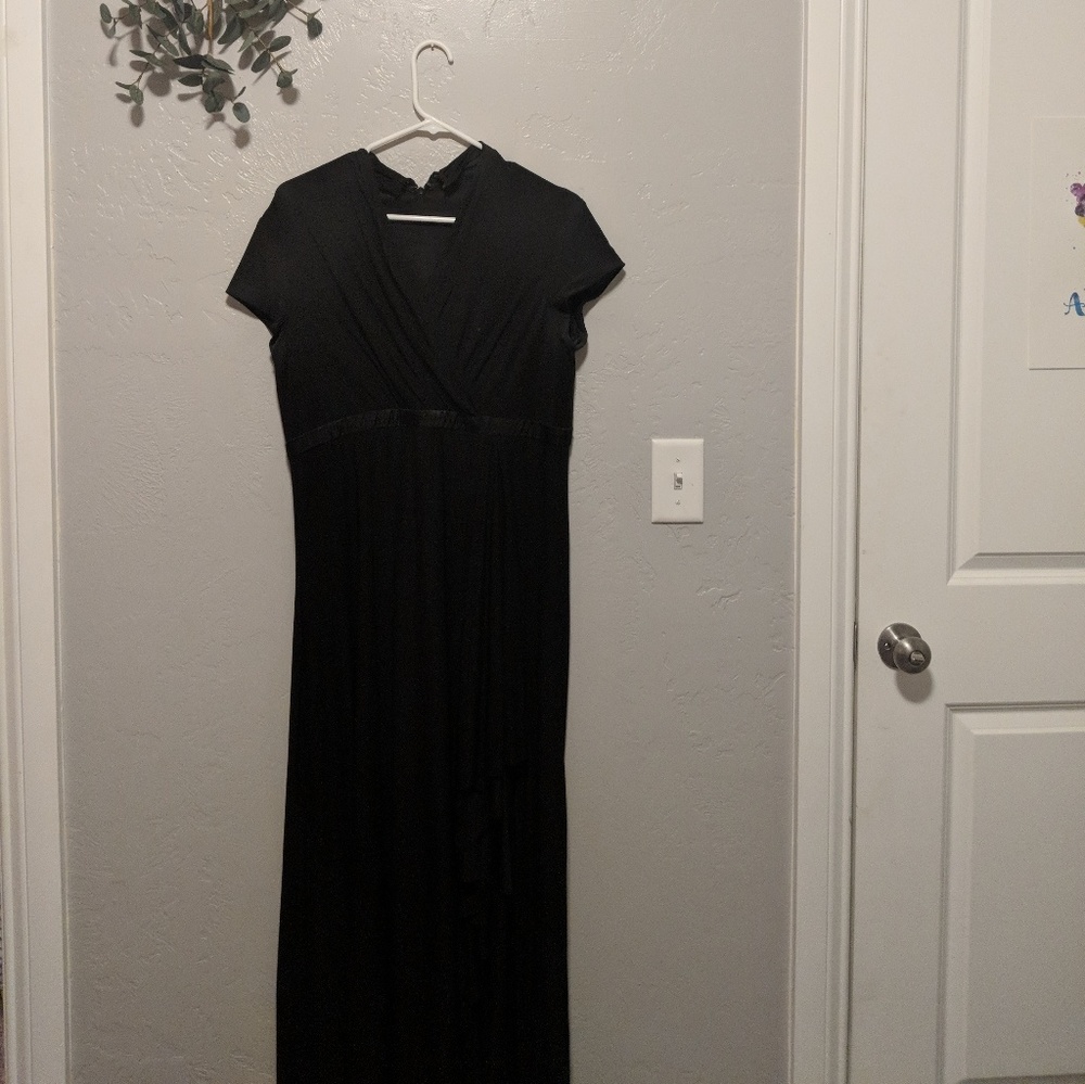 Performance floor length black dress